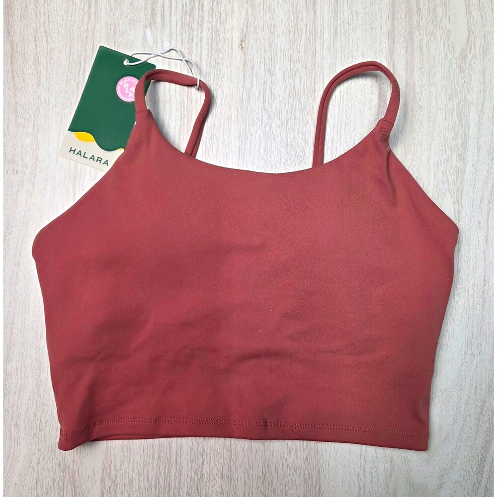 Halara Womens Solid Pullover Sports Bra Sz Small Medium Support Wireless Padded